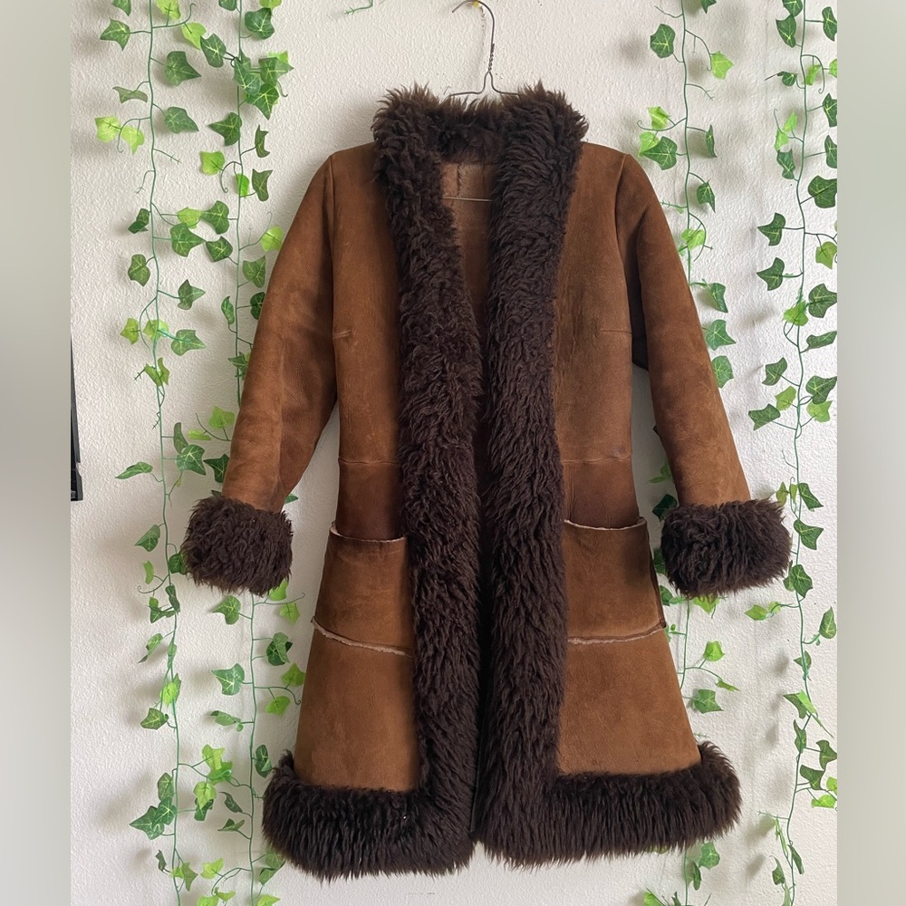 Brown Fur Trim Coat